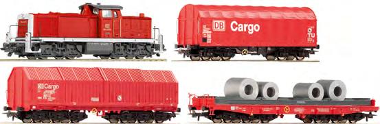 41346 179,00 Digital-Startset Diesellokomotive BR 294 der DB AG mit Güterzug Inhalt ist eine Diesellokomotive BR 294 der Deutschen Bahn AG mit einem Güterzug bestehend aus einem Teleskophaubenwagen,