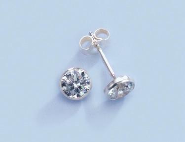 ZIRKONIAOHRSTECKER SILBER / EAR PINS SILVER CUBIC ZIRKONIA Artikel-Nr./item-no. 70.70400170 Legierung /alloy: 925 ca.gewicht / app.