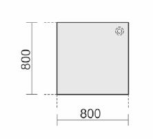 Verkettungsplatte Viertelkreis 90 Verkettungsmaterial B: 800 mm
