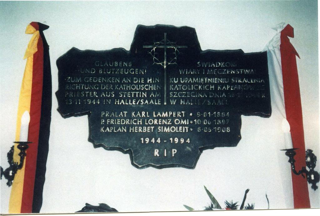 4. Polen Szczecin/ Stettin Nach der Inhaftierung in Dachau 1940/41 war über Carl Lampert ein Aufenthaltsgebot für Pommern und Mecklenburg verhängt worden.