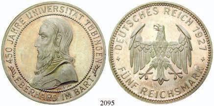 st 175,- 2090 3 Reichsmark 1927, A. Nordhausen. J.327.