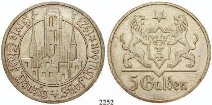 ss 6,- 2248 1/2 Gulden 1923. Kogge. J.D6.
