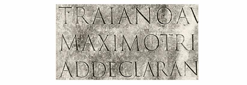 2 Entwicklung der lateinischen Schrift verwendeten Beschreibstoffen möglich. So wurden Buchstaben, die der Capitalis Monumentalis zuzurechnen sind, hauptsächlich in Stein oder Metall gemeißelt.
