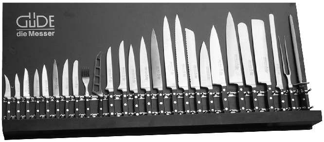 Breite: 100 cm, Höhe: 45 cm, Tiefe 30 cm Knife Shelf The knife shelf may be used to
