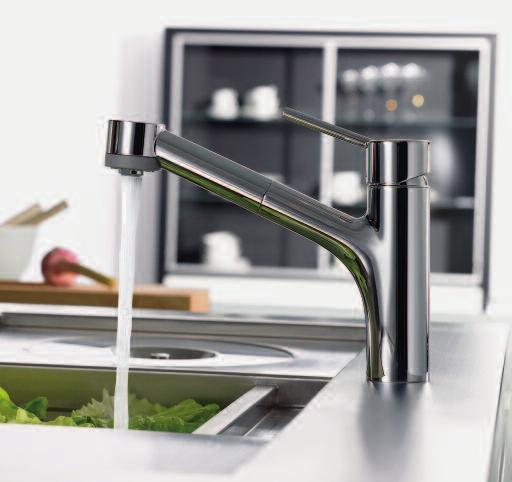 hansgrohe Talis D MADE IN Die anpassungsfähigen Talis bringen Ihnen die Komfortzone an den Spültisch für mehr Bequemlichkeit und Bewegungsfreiheit bei der Küchenarbeit.