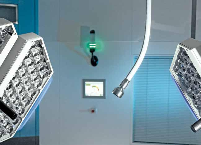weisstechnik Lösungen für Krankenhäuser: OP-Reinluftdecken mit Turbulenzarmer Verdrängungsströmung Reinluftüberwachungssysteme