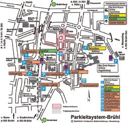 A A = Fußgängerzone Innenstadt (Lehrstellen-Markt) Durch die gute Anbindung an den ÖPNV sind es wenige Gehminuten von der DB, Bahnhof Brühl am Schloss, und von der Stadtbahn Linie 18, Brühl-Mitte.