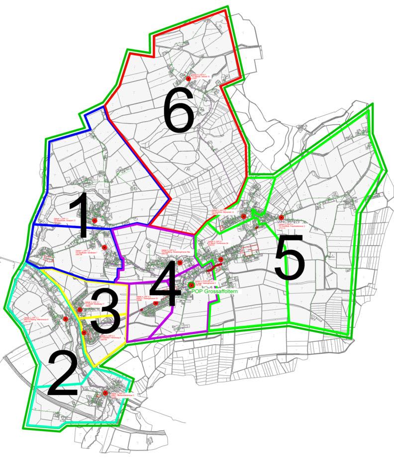 Zonen-Übersicht Clustereinteilung und