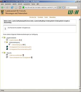 ... mit allen Ergebnisaufbereitungsmöglichkeiten BRS BRSWeb UDO Word E-Mail Desktop-Icon.