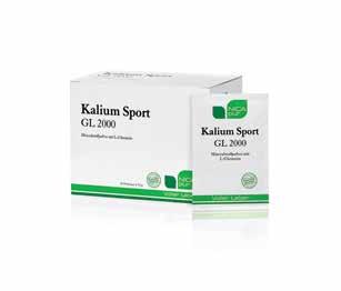 Kalium Sport GL 2000 - Für Muskeln und Nerven Das in Pulverform, verpackt in praktischen Sachets zum Mitnehmen, mit den Mineralstoffen Kalium und Magnesium und der Aminosäure L-Glutamin.