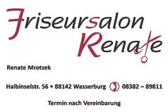 Wellness und Schönheit Renate Mrotzek Halbinselstr. 56 88142 Wasserburg Telefon 08382-89811 www.friseursalon-renate.