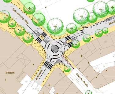 VI. Projekt Nr. 12: Peter-Br Brüning-Platz Verkehr Ziele: Chancen: Eigentümer: Planungs- Stand: Umsetzung Sicherstellung einer stadt-, sozial- und umweltverträglichen Mobilität.