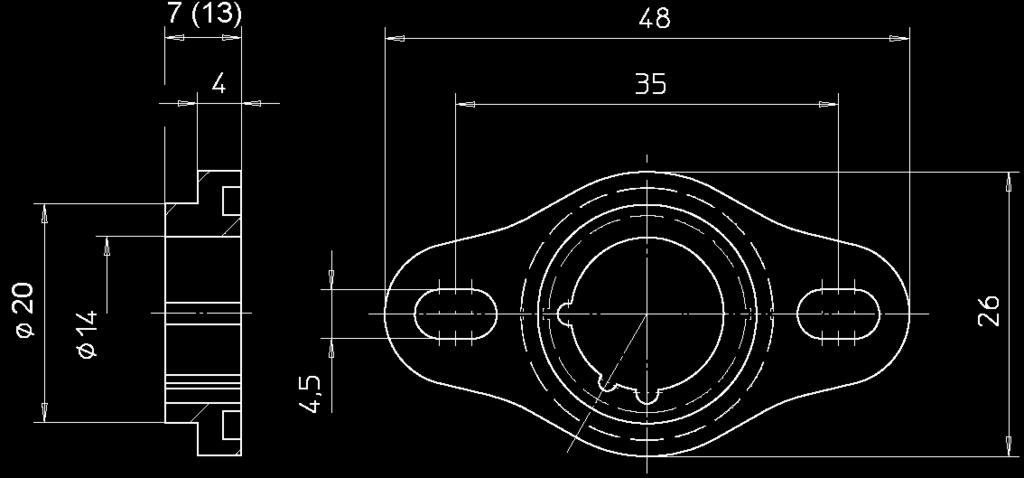 Winkeladapter KLC für radiale Ausrichtung Mit dem optional erhältlichen Winkeladapter wird mittels einer optimal ausgeformten Spiegelfläche die radiale Ausrichtung des KLC 20 zur Flammenachse