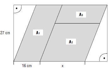 Schüler/in 3. Umfang und Flächeninhalt von Rechteck und Quadrat. Gegeben sind die Strecken a = 11 cm, b = 2.5 cm, s = 7 cm, x = 1.5 cm und y = 2.5 cm (siehe Abbildung).