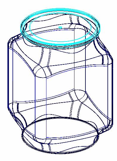 Dose Ähnlich wie bei der Zuckerdose, habe ich sie aus zwei verschiedenen Grundkörpern erzeugt hier aus zwei Zylindern und einem Prisma mit quadratischer Grundfläche.