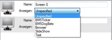 Bildschirme mit einer Nummer bezeichnet (z.b. Screen 0). 1 Um Ihre Bildschirme besser von einander unterscheiden zu können, geben Sie bitte jedem Bildschirm einen eindeutigen Namen.