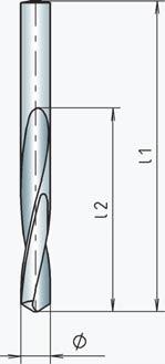 SPIRALBOHRER, KURZ DIN 8 RH JOBBER DRILLS, DIN 8 RH PUNTE ELICOIDALI, SERIE CORTA, DIN 8 RH Einsatzbereich: Langdrallbohrer für harte und zähharte, kurzspanende Werkstoffe wie Messing, Leicht -