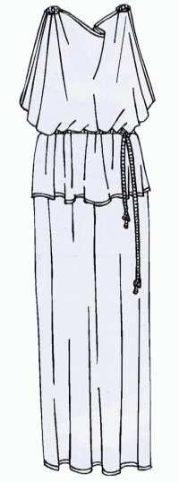 Der Peplos war bekannt als eine Bekleidung griechischer Frauen in dem antiken Griechenland. Er bestand, im Unterschied zu dem leichten Chiton, aus einem langen, schweren Stoff.