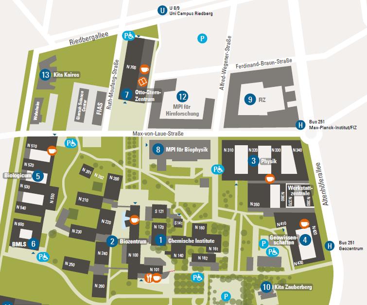 Campus Riedberg Lageplan