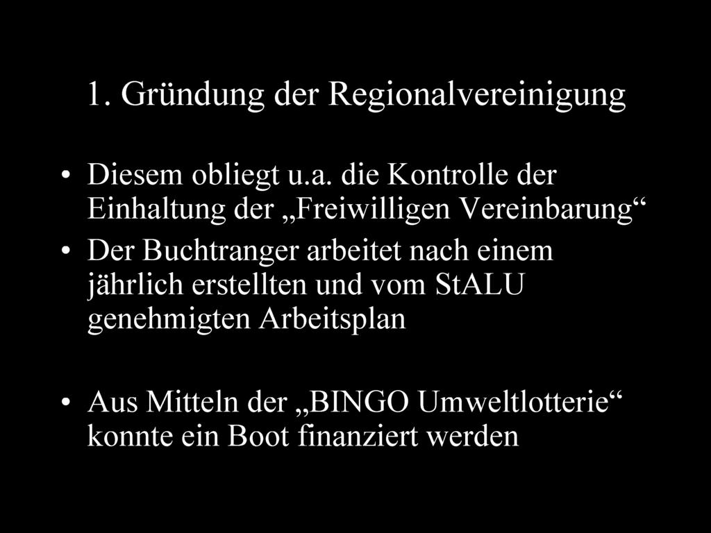 1. Gründung der Regional