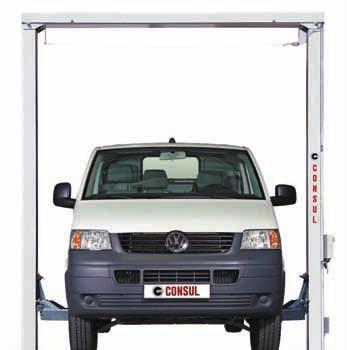 Base frame free allround lift for lifting of vehicles with an overall weight up to 3.500 kg. Optionally suitable for installation outdoors.