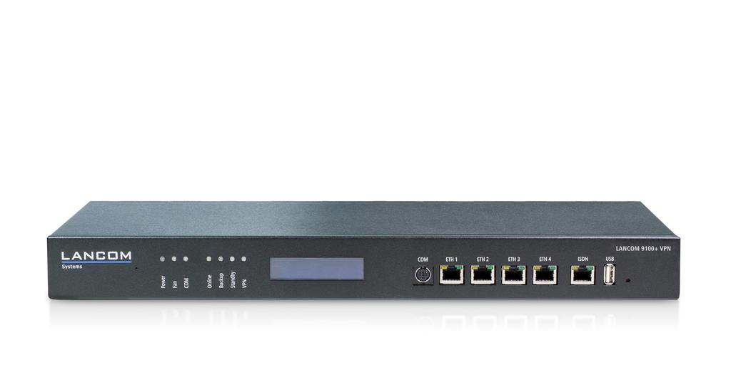 Router & -Gateways LANCOM 9100+ Leistungsstarkes Central Site -Gateway für die sichere Vernetzung von bis zu 1.