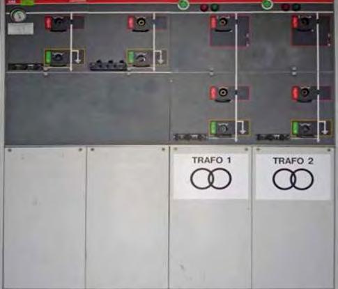 Anschlussschema und MS-Schrank ABB-Sicherheitssystem CCVV Kabelfeld mit Lastschalter innenliegender Erdungsschalter (C) Kabelfeld mit Lastschalter innenliegender Erdungsschalter (C)