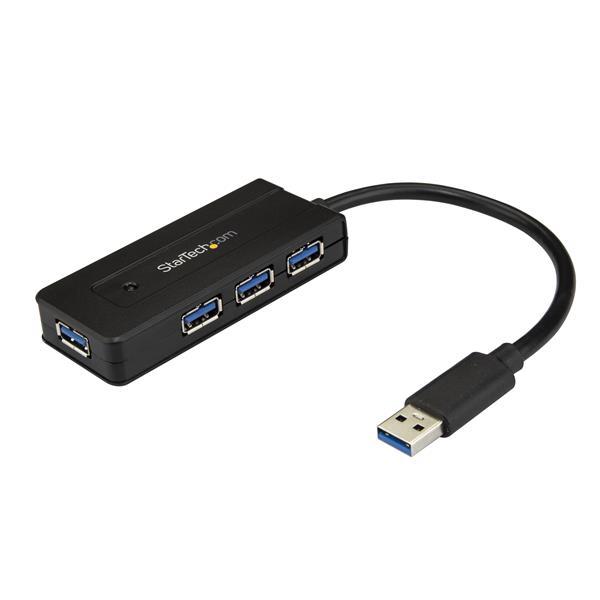 4 Port USB 3.0 Hub - Mini Hub mit Ladeanschluss - Inkl. Netzteil Product ID: ST4300MINI Dieser 4-Port-USB 3.
