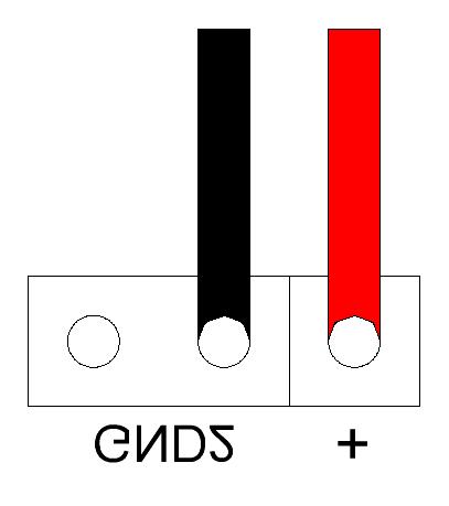 Pin(GND2-mittig) und PIN(+) rechts muss eine externe Versorgung angeschlossen werden.