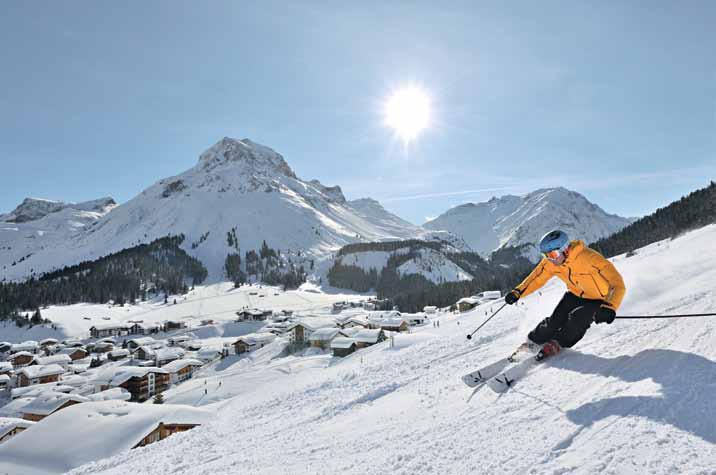 Viele der schönsten Skigebiete der Alpen, wie hier Lech Zürs