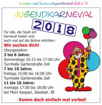 Zell (Mosel) - 38 - Ausgabe 39/2017 Karnevalsvereine der Verbandsgemeinde Zell Kirmes- und Karnevalsgesellschaft Zell/Mosel e.v. (KKG) Kreistagsfraktion Joscha Pullich, Leienkaul,Tel.