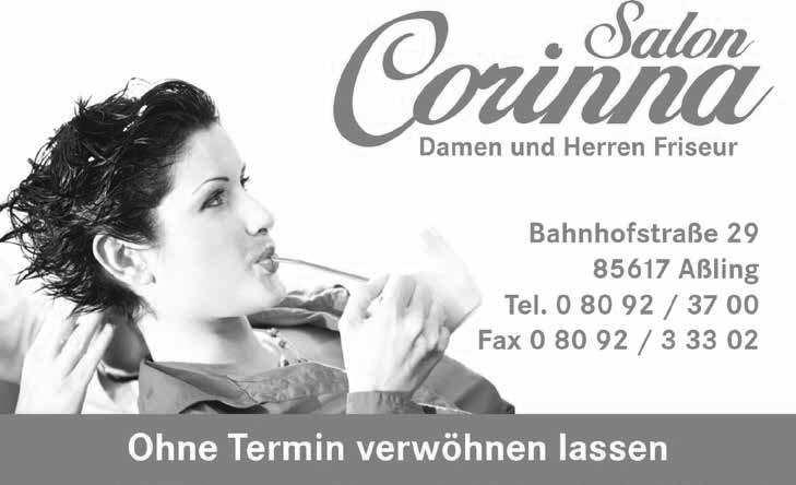 Aus Friseur Büttner wurde Salon Corinna Öffnungszeiten: Dienstag bis Freitag 8.00 bis 18.00 Uhr Samstag 8.00 bis 14.