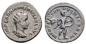 g,, RIC 36, ss-vz 10158 10158 F 70 Gordianus III., 238-244, AR Antoninian, 241-243, Rom, Av.