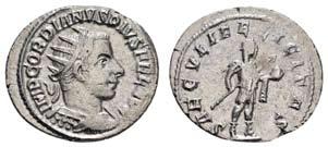 16 10172 10172 F 40 Gordianus III., 238-244, AR Antoninian, 243-244, Antiochia, Av.