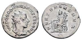 10181 10181 F 30 Gordianus III., 238-244, AR Antoninian, 243-244, Rom, 5. Emission, Av.