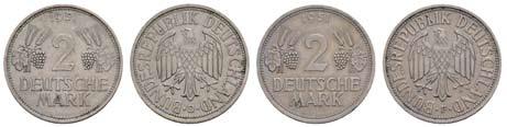 Reich, 4x 50 Reichspfennig (darunter 1x Nickel), ½ Gulden Danzig 1932, 2 Kronen