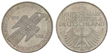 Pfennig 1950 D, insgesamt 4 Münzen in vz-st oder st 33 10341 10341 F 120 1 RM,