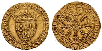 1380-1422, Blanc dit Guénar, ohne Jahr, (1389-1405), Paris, Av.: Lilienwappen, +KAROLVS*FRANCORVM*REX, Rv.