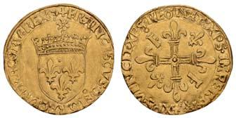 38 10384 10384 F 500 Francois I., 1515-1547, Ecu d'or au soleil, ohne Jahr, Av.