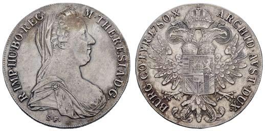 40 10401 10401 F 70 Maria Theresia, 1740-1780, Taler, 1780, vermutlich spätere Prägung, Av.