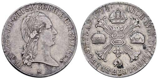 : gekrönter und nimbierter Doppeladler mit aufgelegtem Wappen, 27,77 g,, Dav. vergl.