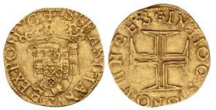 1557-1578, Cruzado, ohne Jahr, Lissabon, Av.: gekröntes Wappen, Rv.