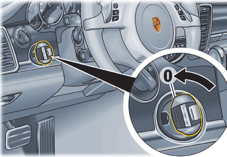 Primäre Rettungstrennstelle: Öffnen des 12 Volt Service Steckers im Kofferraum hinten 1. Öffnen des 12 Volt Service Steckers. 2. Service Stecker entriegeln -a- und öffnen -A-.