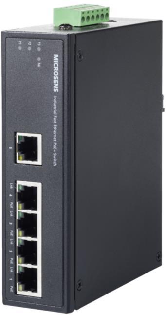 Datenblatt Entry Line Industrial Fast Ethernet 5-Port Switch Serie optional mit PoE (+) Eigenschaften 5-Port Switch, opt.