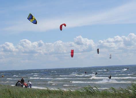 Thiessow: Sail & Surf, Tel. (038306) 3 03 60. Wiek: Surfschule Nessy, Tel. (038391) 7 07 11. Kite-Surfen bieten Dr. Kite Tour in Dranske (Tel. 0172-9 37 39 27), die Kitebase Kascha in Thiessow (Tel.