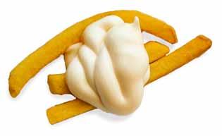 Die Mayonnaise für die Pommes im Imbiss Schlaraffenland zeichnet sich dadurch aus, dass sie einen geringen Fettanteil hat und keine Konservierungsstoffe enthält ein Qualitätsmerkmal.