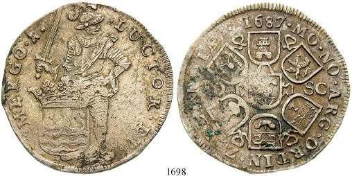 1704 Willem III., 1849-1890 25 Cents 1890, Brüssel.