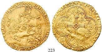 223 Franc à cheval o.j. (1360). 3,81 g. Behelmter, geharnischter König mit Schwert nach l.