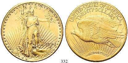 332 20 Dollars 1924, Philadelphia. Stehende Liberty. Gold. 30,15 g fein.