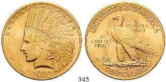 , ss-vz 650,- 337 10 Dollars 1894, Philadelphia. Liberty. Gold. 15,05 g fein.